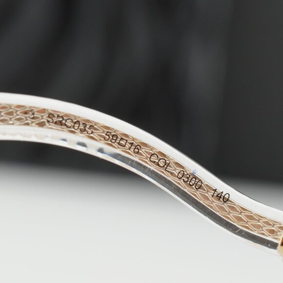 Roberto Cavalli SRC035M 0300 Geometric Sunglasses - Gold/Grey main image 5
